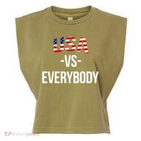 USA Vs Everybody Garment-Dyed Women's Muscle Tee