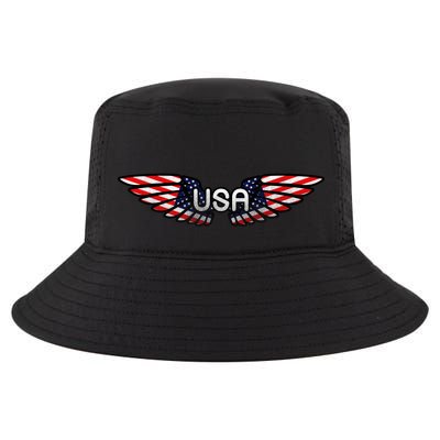 USA Wing Crest Logo Cool Comfort Performance Bucket Hat