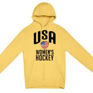 USA Women's Hockey Winter Sports Games Premium Pullover Hoodie