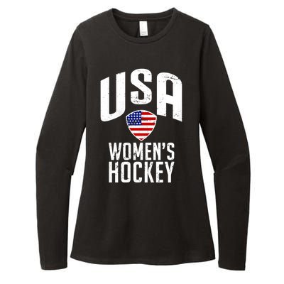 USA Women's Hockey Winter Sports Games Womens CVC Long Sleeve Shirt