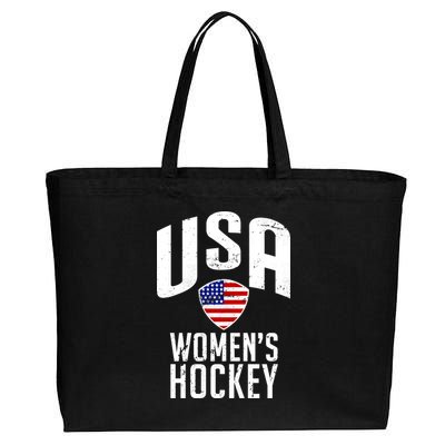 USA Women's Hockey Winter Sports Games Cotton Canvas Jumbo Tote