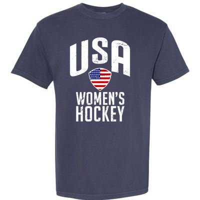 USA Women's Hockey Winter Sports Games Garment-Dyed Heavyweight T-Shirt