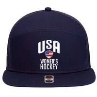 USA Women's Hockey Winter Sports Games 7 Panel Mesh Trucker Snapback Hat