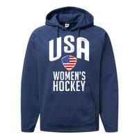 USA Women's Hockey Winter Sports Games Performance Fleece Hoodie