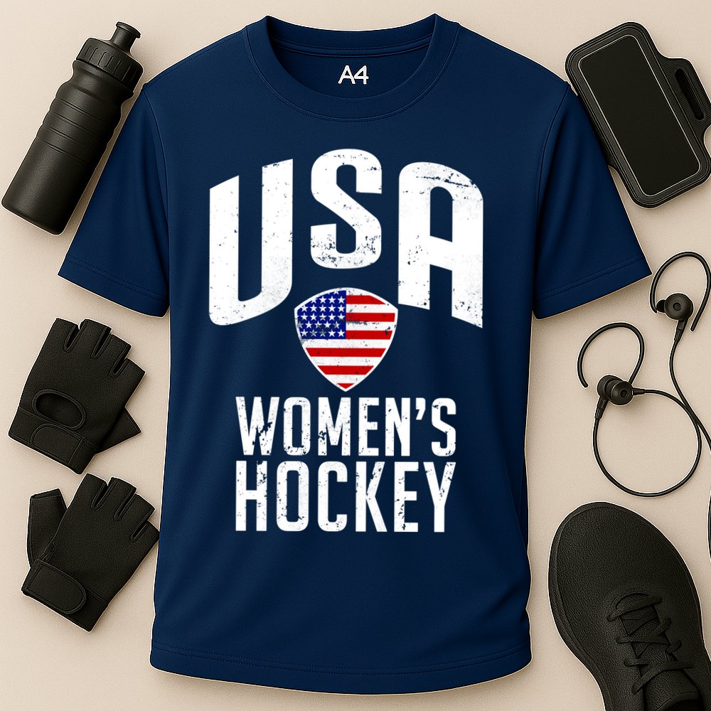 USA Women's Hockey Winter Sports Games Cooling Performance Crew T-Shirt