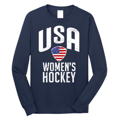 USA Women's Hockey Winter Sports Games Long Sleeve Shirt