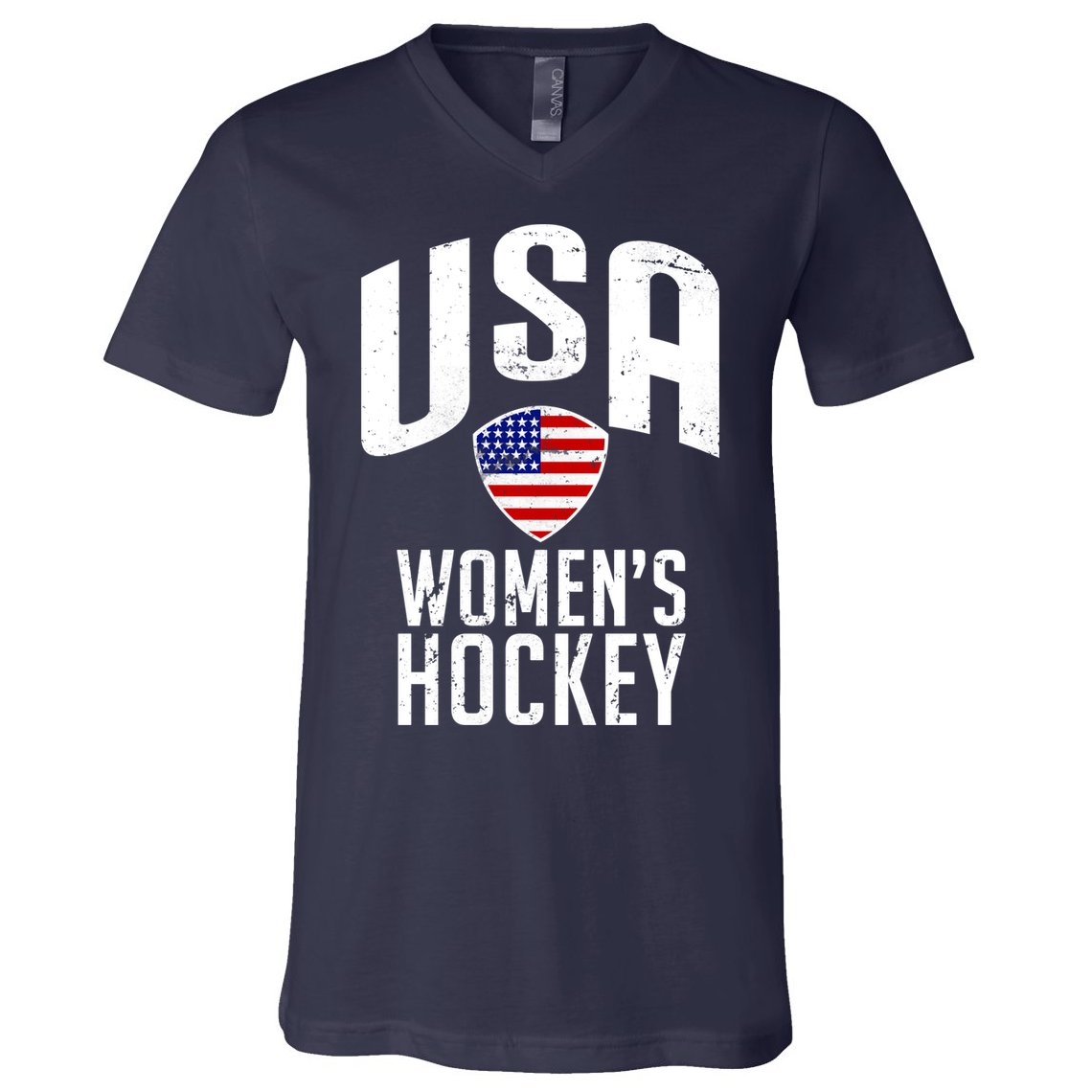 USA Women's Hockey Winter Sports Games V-Neck T-Shirt