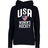 USA Women's Hockey Winter Sports Games Womens Funnel Neck Pullover Hood