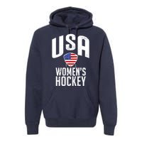 USA Women's Hockey Winter Sports Games Premium Hoodie