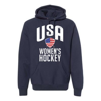 USA Women's Hockey Winter Sports Games Premium Hoodie