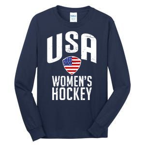 USA Women's Hockey Winter Sports Games Tall Long Sleeve T-Shirt