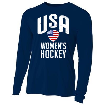 USA Women's Hockey Winter Sports Games Cooling Performance Long Sleeve Crew