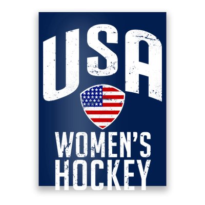 USA Women's Hockey Winter Sports Games Poster