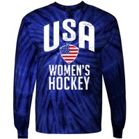 USA Women's Hockey Winter Sports Games Tie-Dye Long Sleeve Shirt