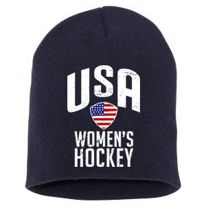 USA Women's Hockey Winter Sports Games Short Acrylic Beanie