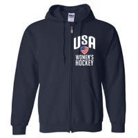 USA Women's Hockey Winter Sports Games Full Zip Hoodie