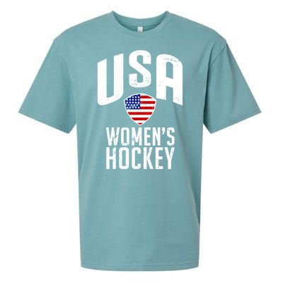 USA Women's Hockey Winter Sports Games Sueded Cloud Jersey T-Shirt