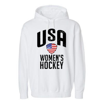 USA Women's Hockey Winter Sports Games Garment-Dyed Fleece Hoodie