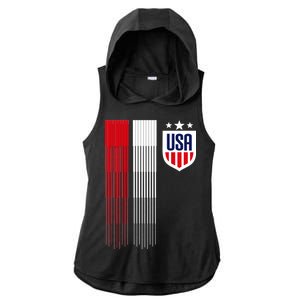 USA Women's Soccer Ladies PosiCharge Tri-Blend Wicking Draft Hoodie Tank