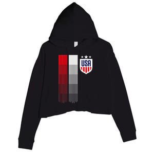 USA Women's Soccer Crop Fleece Hoodie