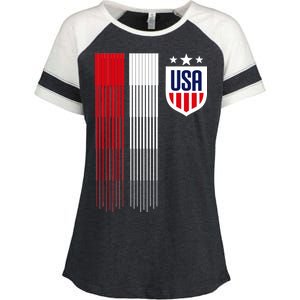 USA Women's Soccer Enza Ladies Jersey Colorblock Tee