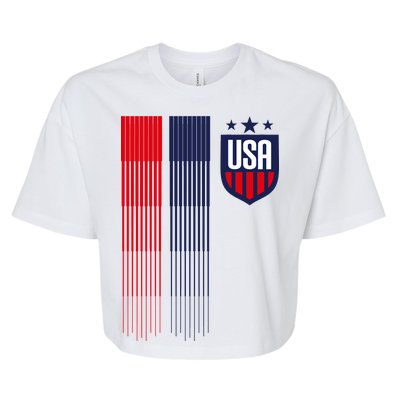 USA Women's Soccer Bella+Canvas Jersey Crop Tee