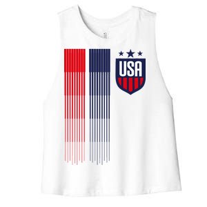 USA Women's Soccer Women's Racerback Cropped Tank