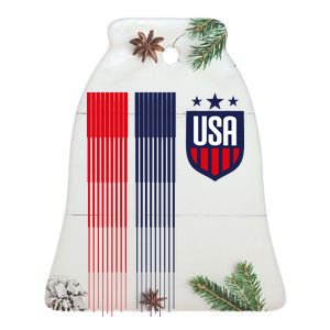 USA Women's Soccer Ceramic Bell Ornament