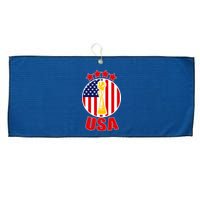 USA Women's Soccer Championship Large Microfiber Waffle Golf Towel