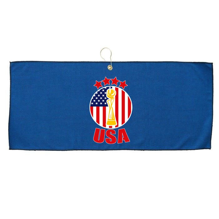 USA Women's Soccer Championship Large Microfiber Waffle Golf Towel