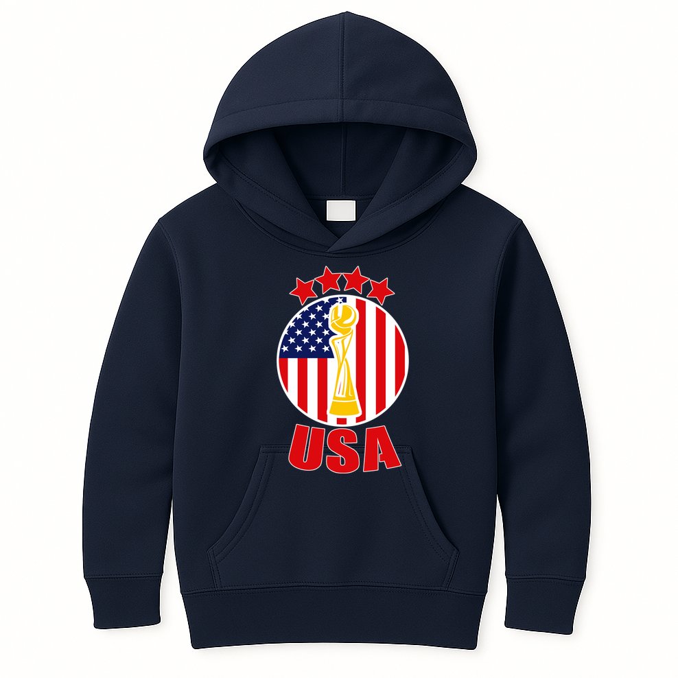 USA Women's Soccer Championship Kids Hoodie
