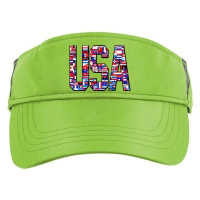 USA World Flags Pattern Adult Drive Performance Visor