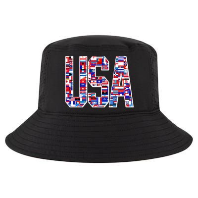 USA World Flags Pattern Cool Comfort Performance Bucket Hat