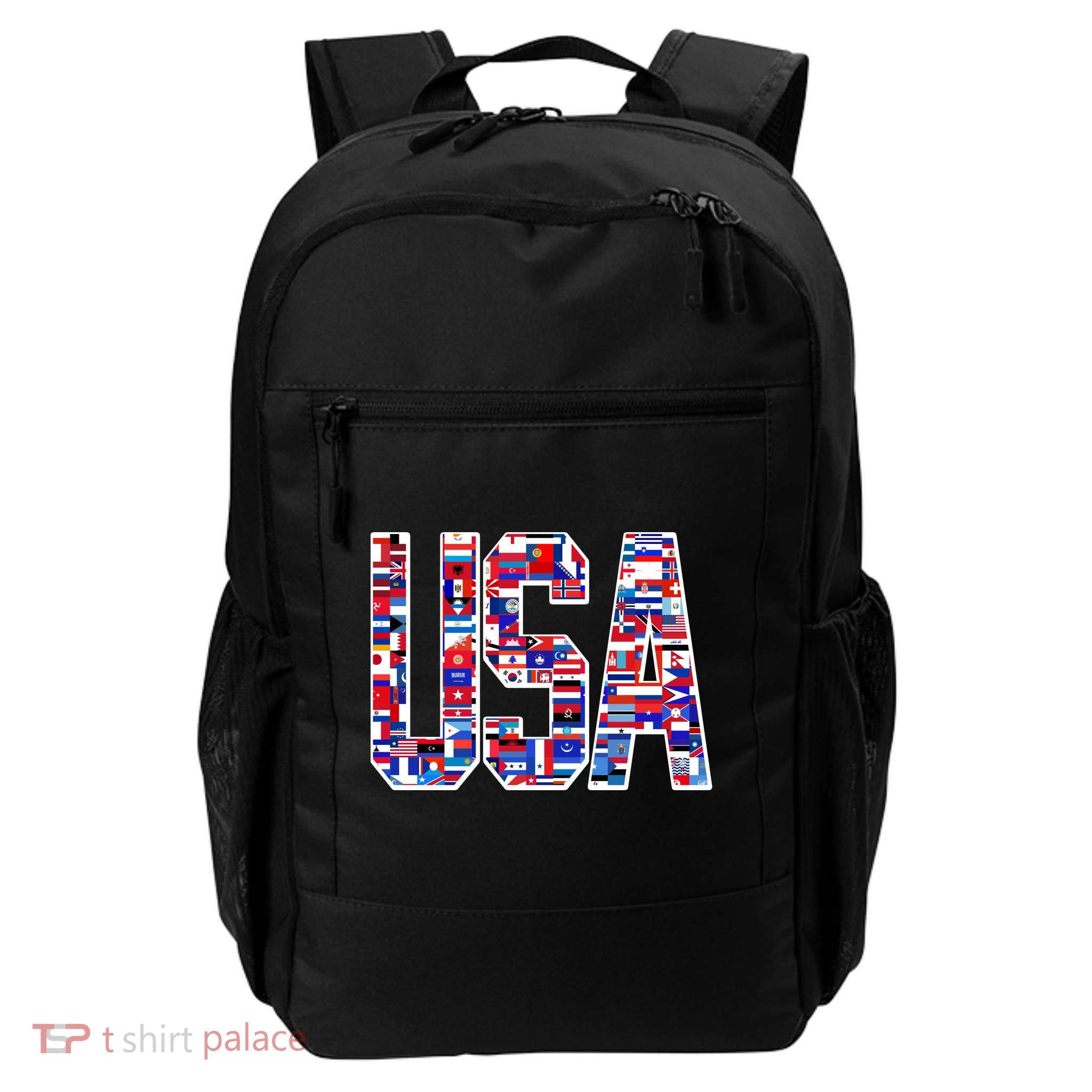 USA World Flags Pattern Backpack
