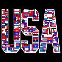 USA World Flags Pattern Bucket Hat
