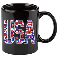 USA World Flags Pattern 11oz C Handle Ceramic Mug