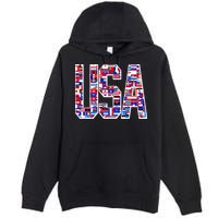 USA World Flags Pattern Premium Pullover Hoodie