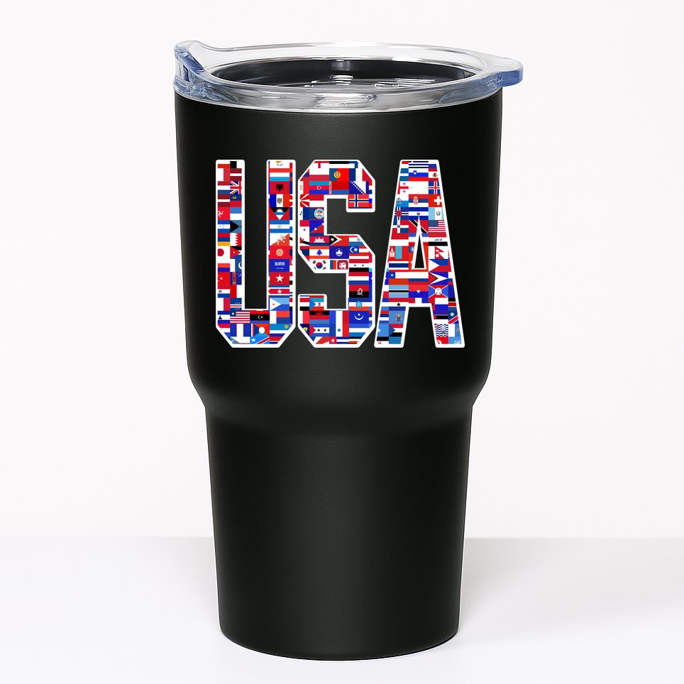USA World Flags Pattern Tumbler