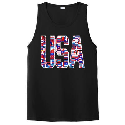 USA World Flags Pattern PosiCharge Competitor Tank