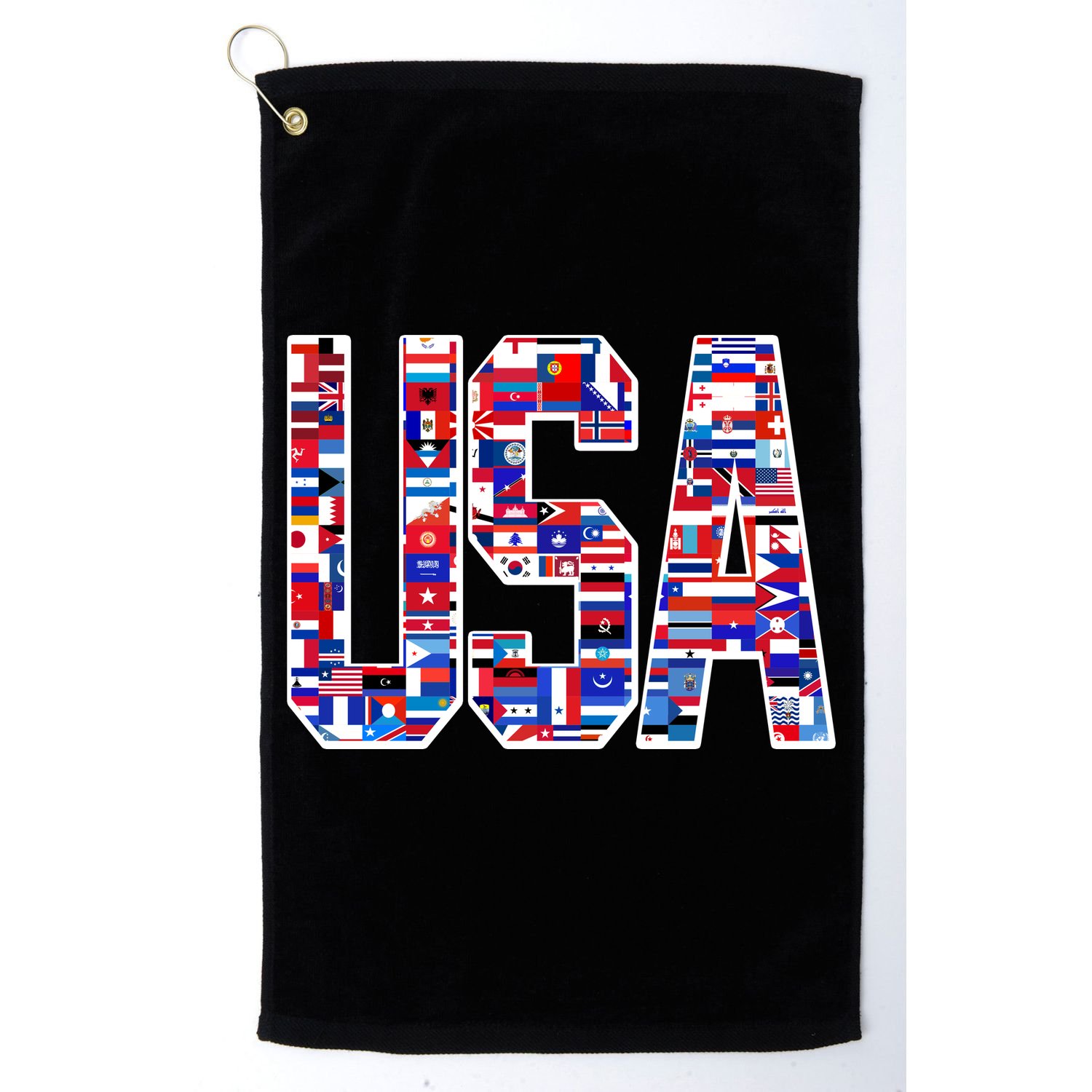 USA World Flags Pattern Golf Towel