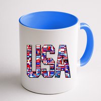 USA World Flags Pattern Coffee Mug