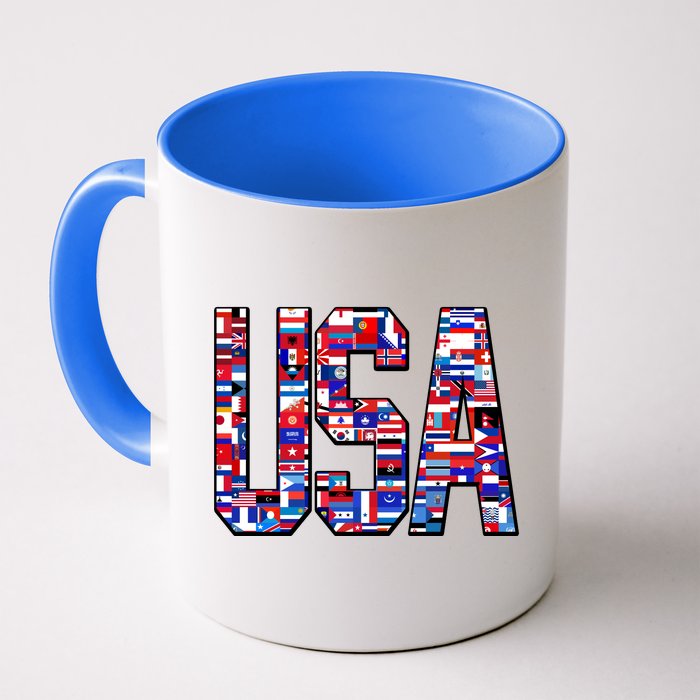 USA World Flags Pattern Coffee Mug