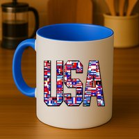 USA World Flags Pattern Mug