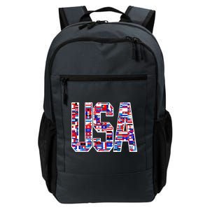 USA World Flags Pattern Daily Commute Backpack