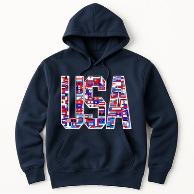 USA World Flags Pattern Hoodie