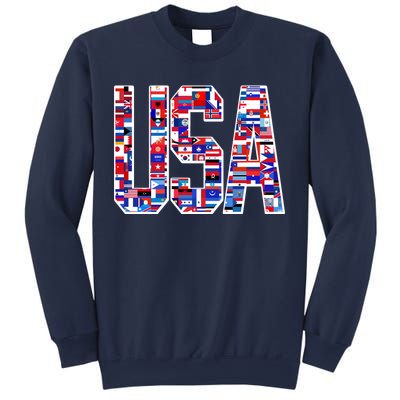 USA World Flags Pattern Sweatshirt