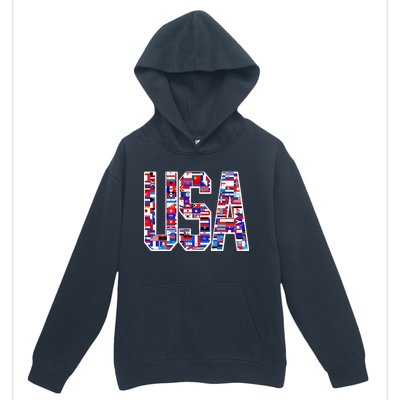 USA World Flags Pattern Urban Pullover Hoodie