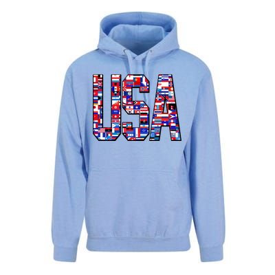 USA World Flags Pattern Unisex Surf Hoodie