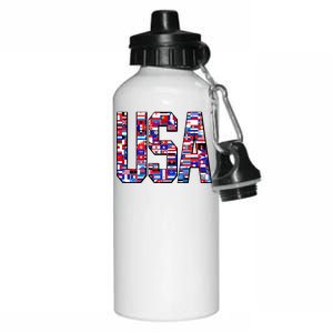 USA World Flags Pattern Aluminum Water Bottle