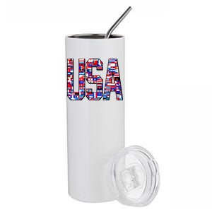 USA World Flags Pattern Stainless Steel Tumbler